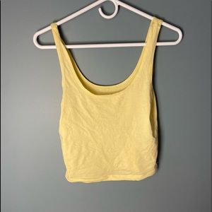 Yellow Hollister tank top slight crop